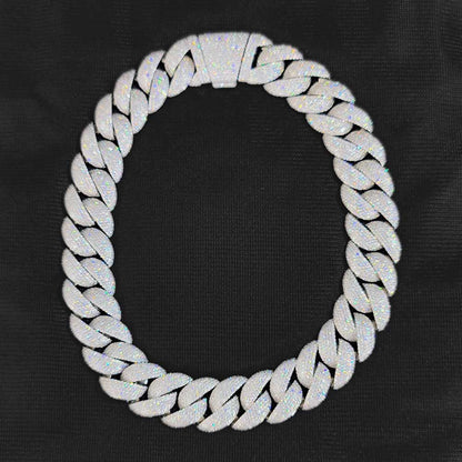 22mm Chunky Diamond Cuban Link Necklace