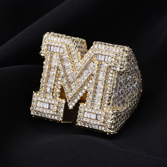 Custom Iced Out Letter Ring