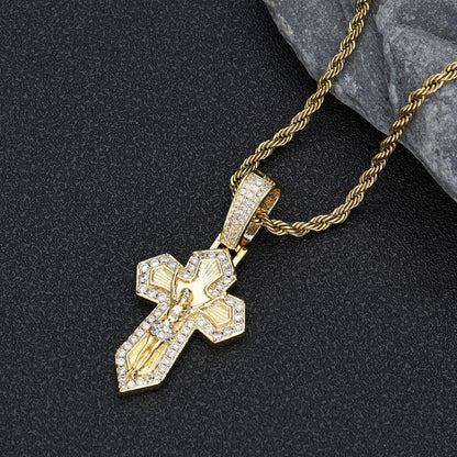 Iced Out CZ Jesus Cross Pendant