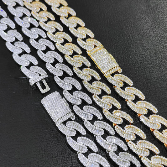 Iced Out Diamond Cuban Link Bracelet with CZ Stones