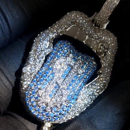 Iced Out Dollar Sign Pendant with Zircon