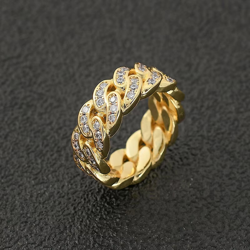 18K Gold Miami Cuban Link Ring